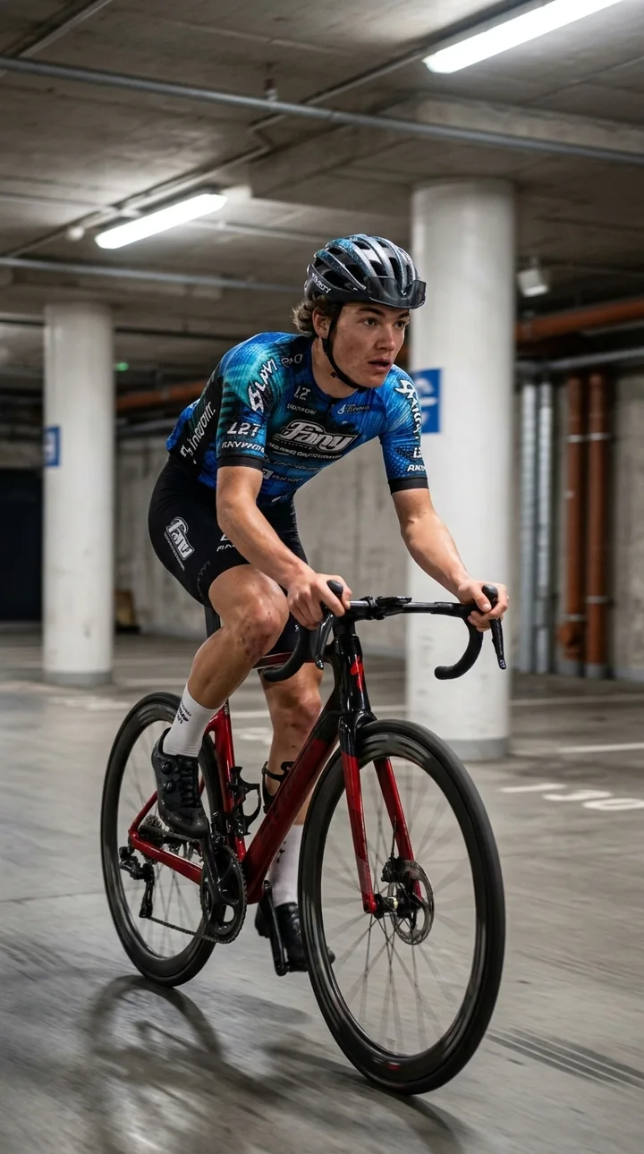 An invitation to a criterium in a car park, 2