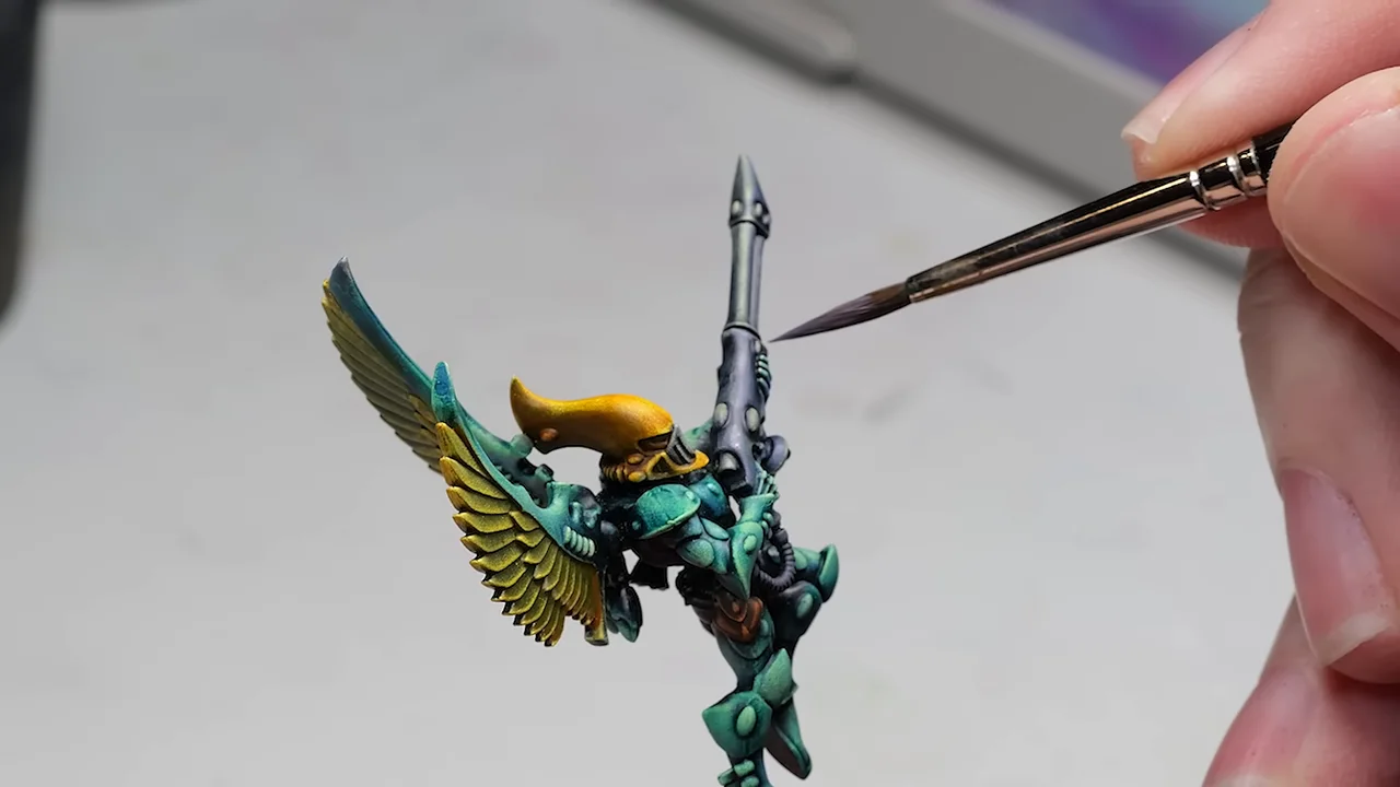 Miniature painting for a YouTube channel, 3