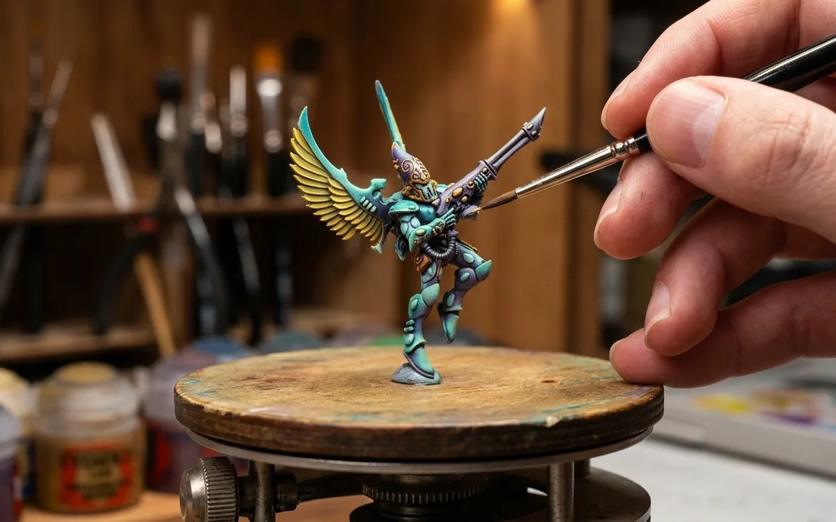 Miniature painting for a YouTube channel