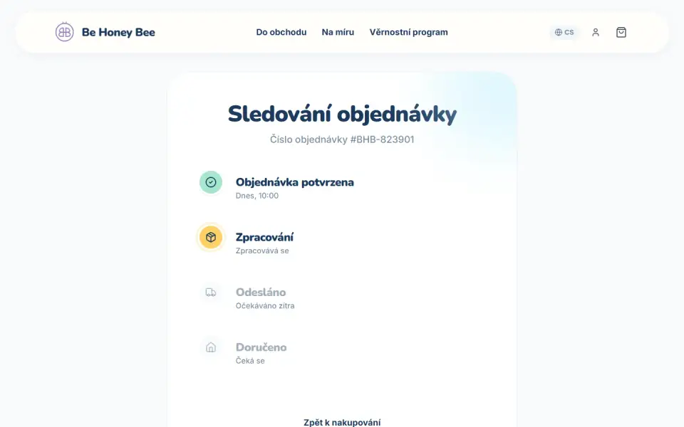 Order status step by step