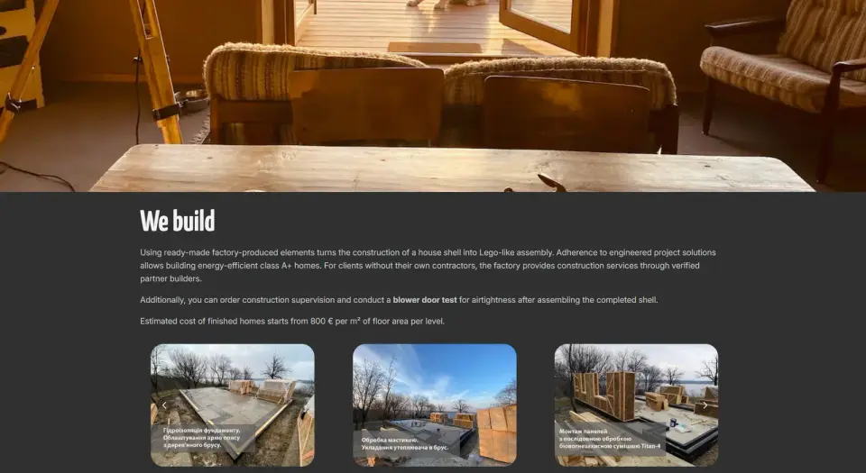 Real photos from the build site