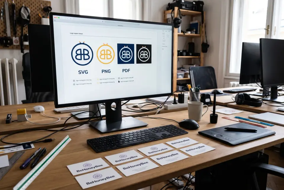You get the logo in every variant and format you need, plus the colors and the typeface set up for print and for screen.