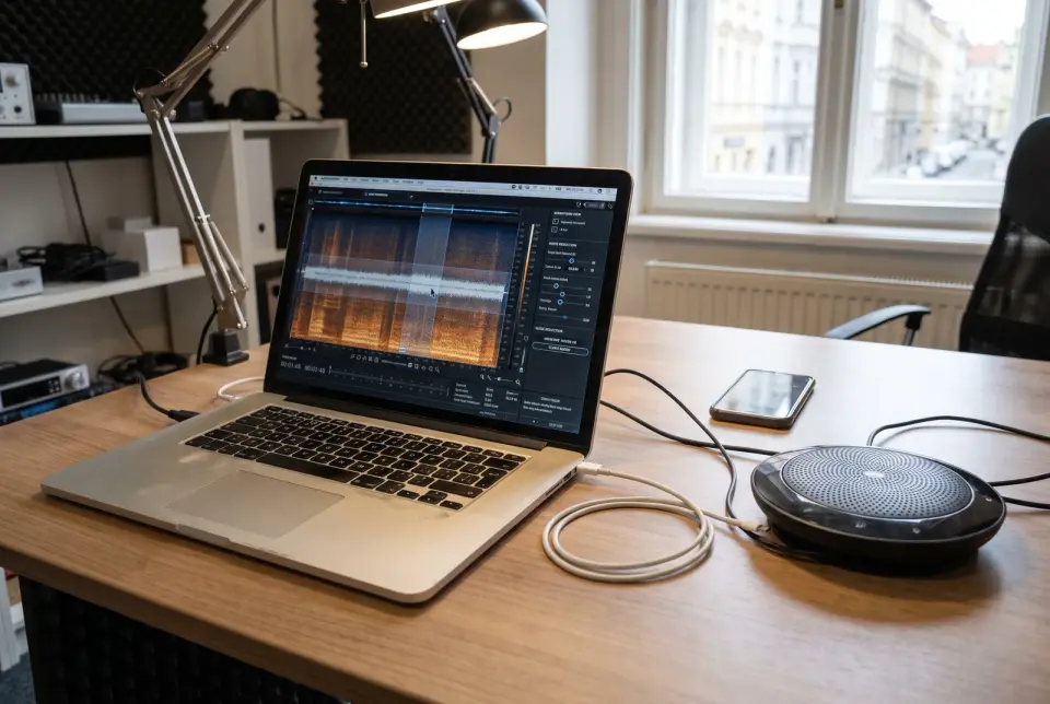 We rescue recordings from a phone or a conference hall with humming air conditioning and a booming room.