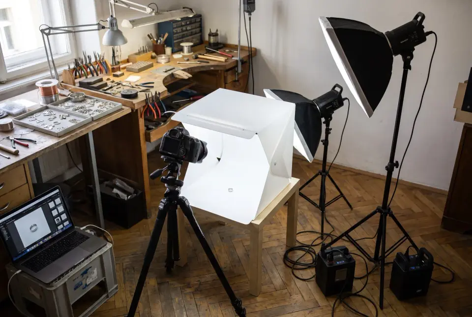 A products photographer hands them back edited and sorted by product, so the set goes straight into the catalog without another retouching round.