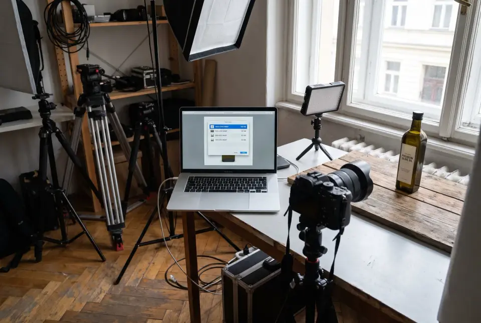 We build websites and e-shops ourselves, so ecom photography arrives in the size, crop and weight that keeps the page off a ten second load.