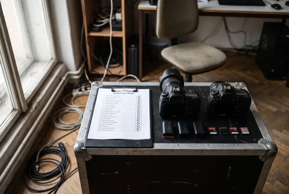 One day produces a set of videos for the whole month, so you don't have to shoot every week.