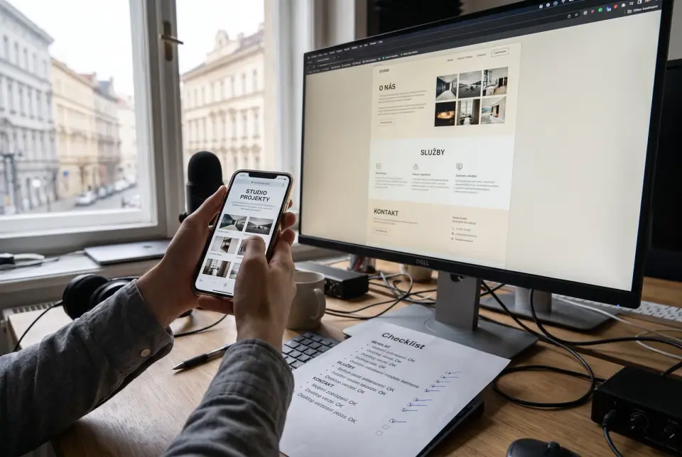Before release we check the finished site against the design screen by screen, on mobile and desktop.