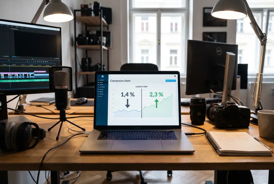 After launch we compare conversions with the baseline, so you can see what the changes brought.