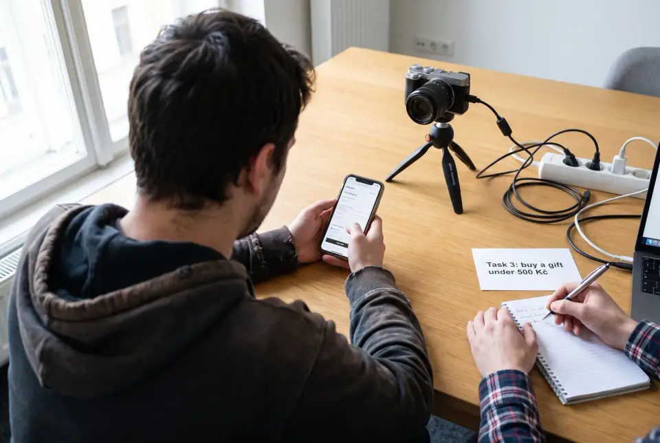 Interviews and tests run with real people from your audience. Five participants are enough to surface most problems.